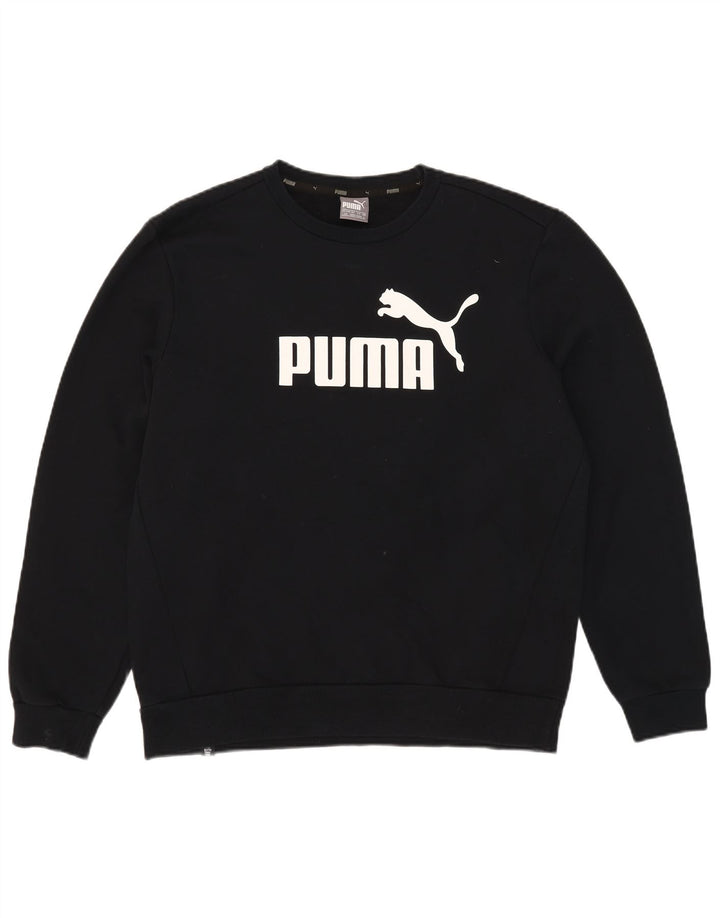 Ανδρικό γραφικό φούτερ Puma Jumper μεγάλο μαύρο βαμβακερό
