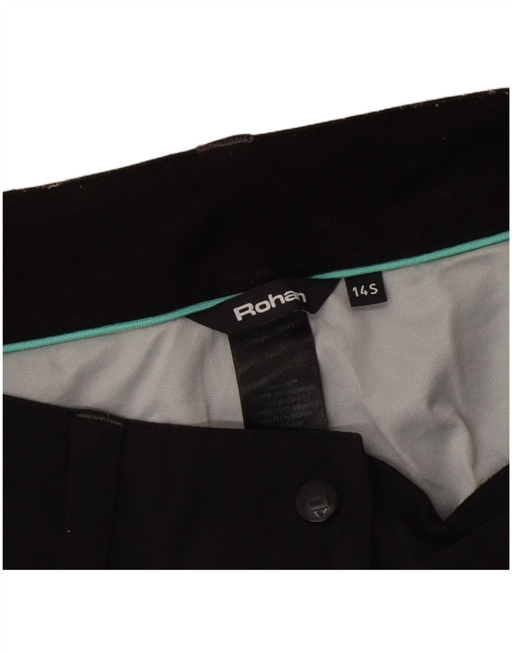 Rohan γυναικείο ίσιο παντελόνι Chino UK 14 μεγάλο W32 L30 μαύρο πολυαμίδιο