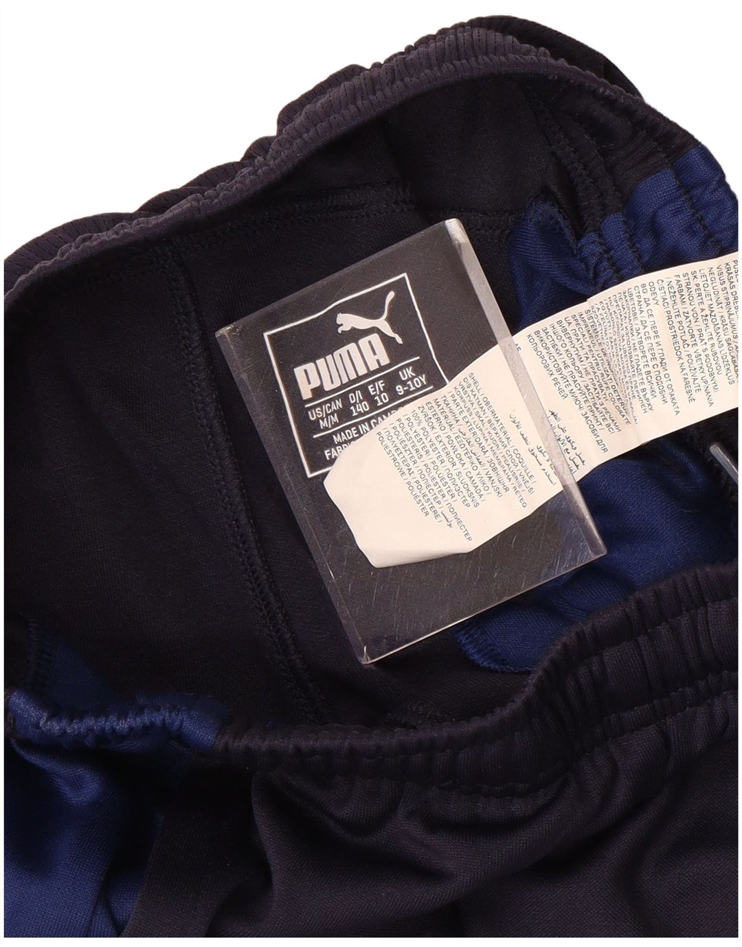 Παντελόνι αθλητικής φόρμας PUMA Boys 9-10 ετών Navy Blue Colorblock Πολυεστέρας