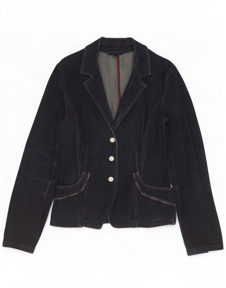 Trussardi Jeans Γυναικείο Τζιν Μπλέιζερ με 3 κουμπιά μπουφάν IT 46 Μεγάλο Navy Blue