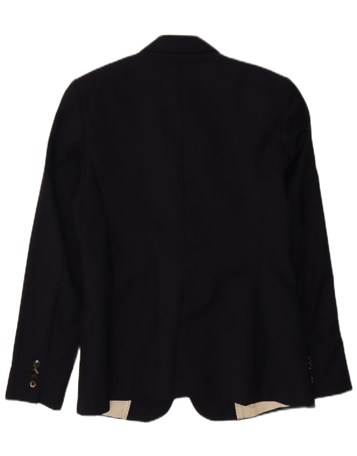 Massimo Dutti Γυναικείο σακάκι μπλέιζερ με 2 κουμπιά EU 40 Medium Navy Blue Wool