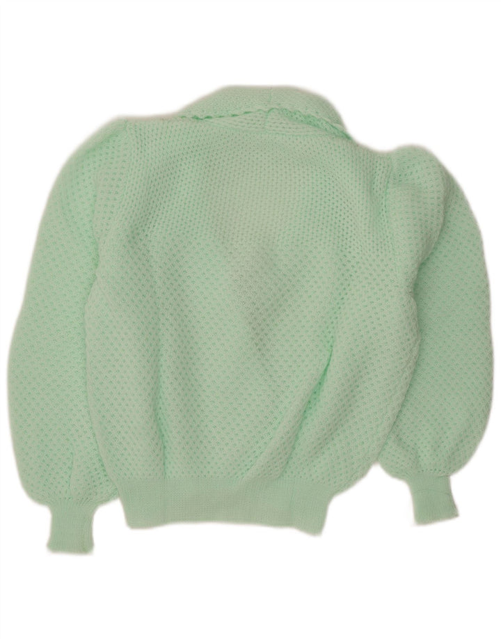 Vintage Γυναικεία Ζακέτα UK 14 Medium Turquoise
