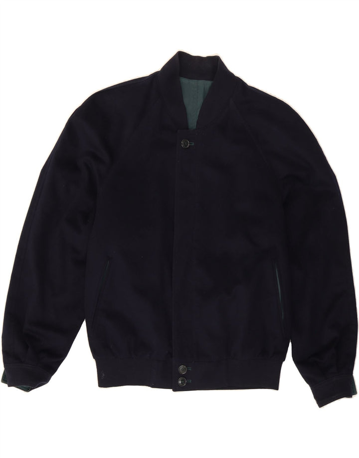 SALKO Mens Reversible Jacket IT 50 Large Blue Virgin Wool Vintage Salko and Second-Hand Salko from Messina Hembry 