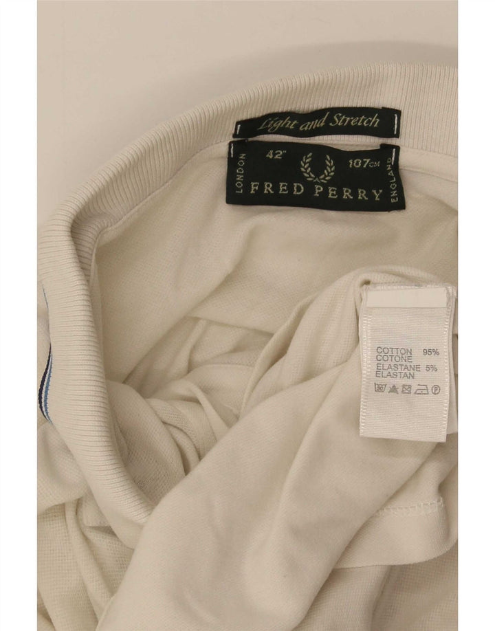 Fred Perry Ανδρικό πουκάμισο πόλο από μεσαίο λευκό βαμβάκι