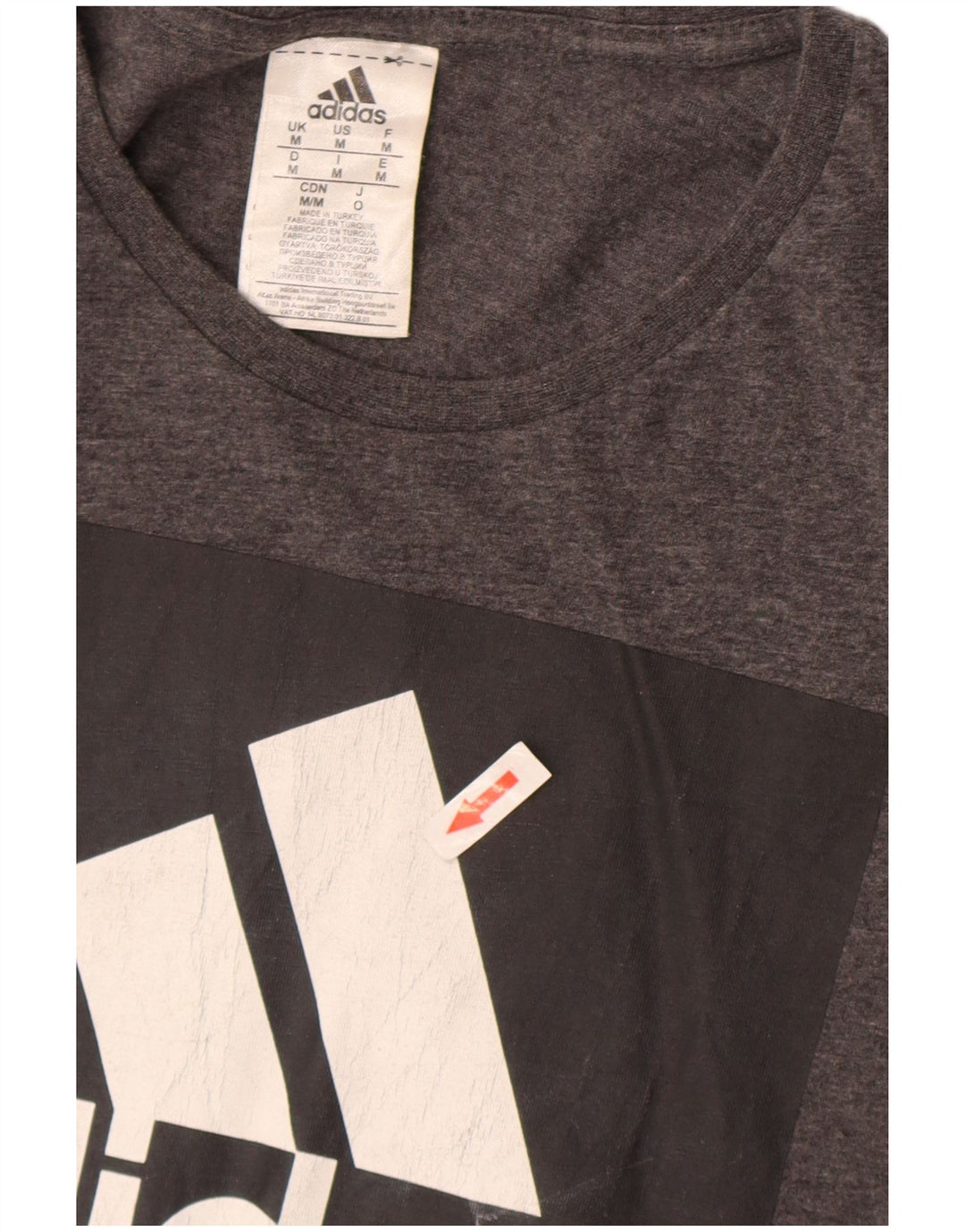 Ανδρικό γραφικό T-Shirt Adidas Τοπ μεσαίου γκρι βαμβακερό
