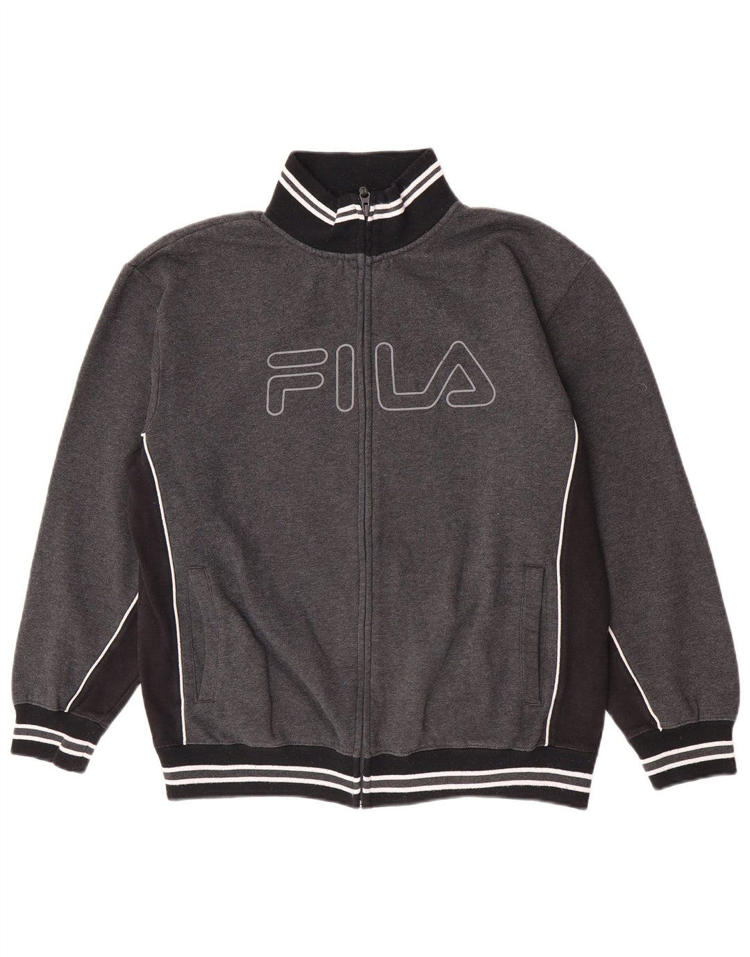 Ανδρική φόρμα γραφικής φόρμας Fila Top Jacket μεγάλο γκρι χρώμα