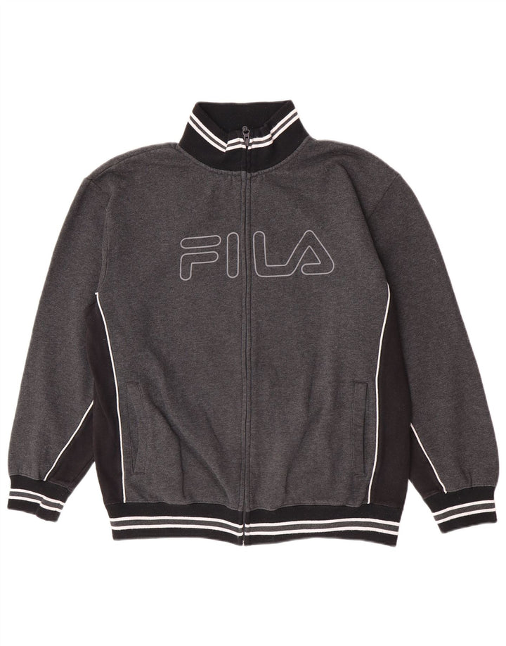 Ανδρική φόρμα γραφικής φόρμας Fila Top Jacket μεγάλο γκρι χρώμα