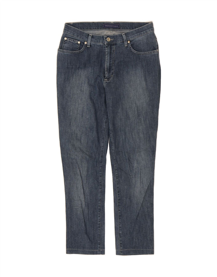 TRUSSARDI Womens Slim Jeans W29 L27 Blue Cotton Vintage Trussardi and Second-Hand Trussardi from Messina Hembry 