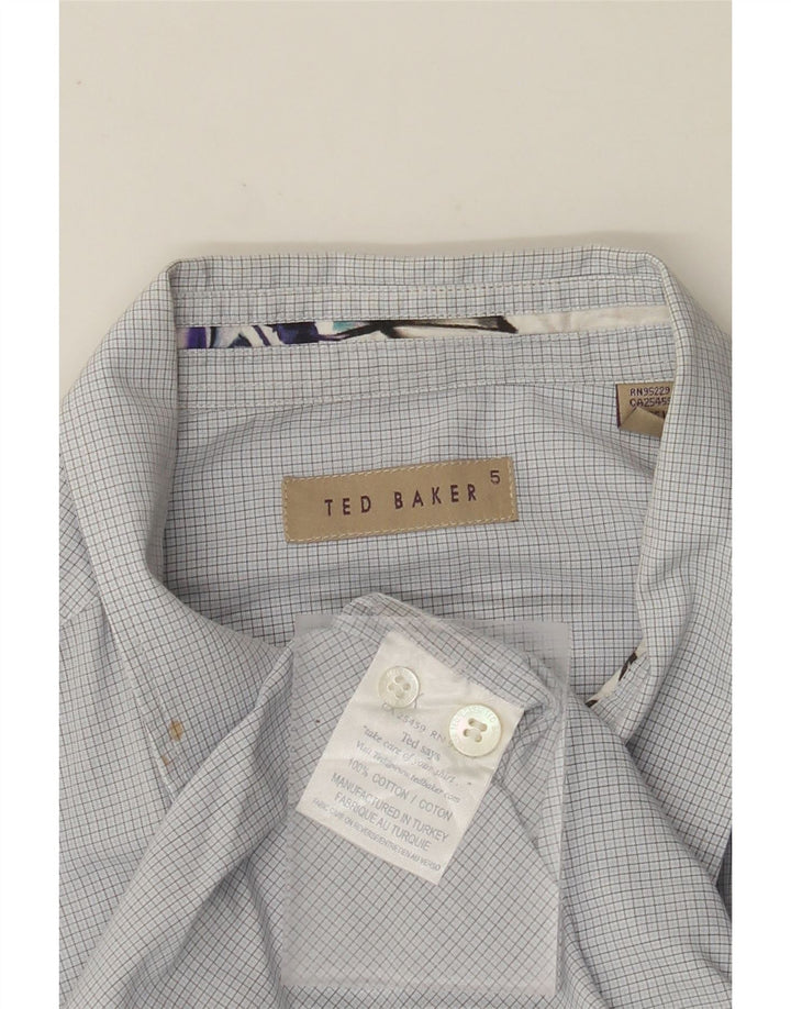 TED BAKER Ανδρικό πουκάμισο νούμερο 5 XL Blue Gingham Cotton