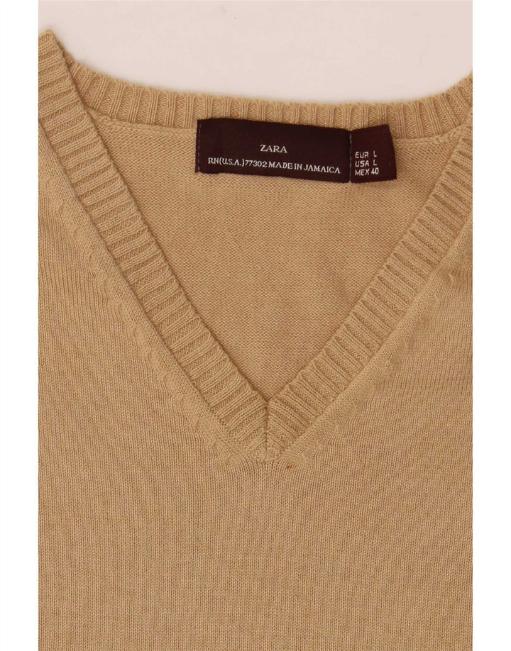 Zara Ανδρικό Γιλέκο Tank Top Large Beige
