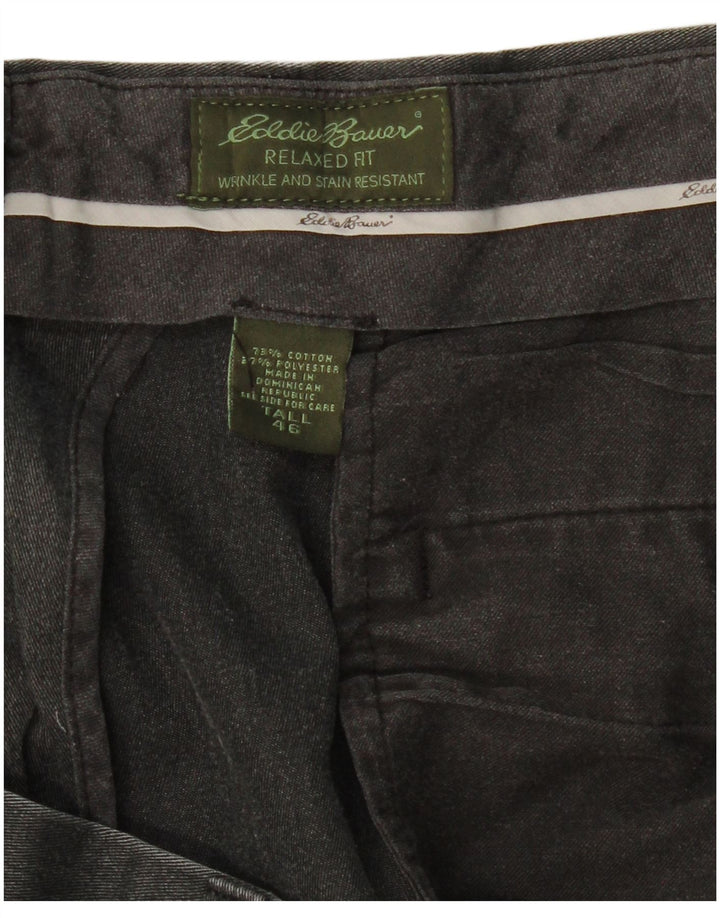 EDDIE BAUER Ανδρικό παντελόνι Chino με χαλαρή εφαρμογή W46 L31 μαύρο βαμβακερό