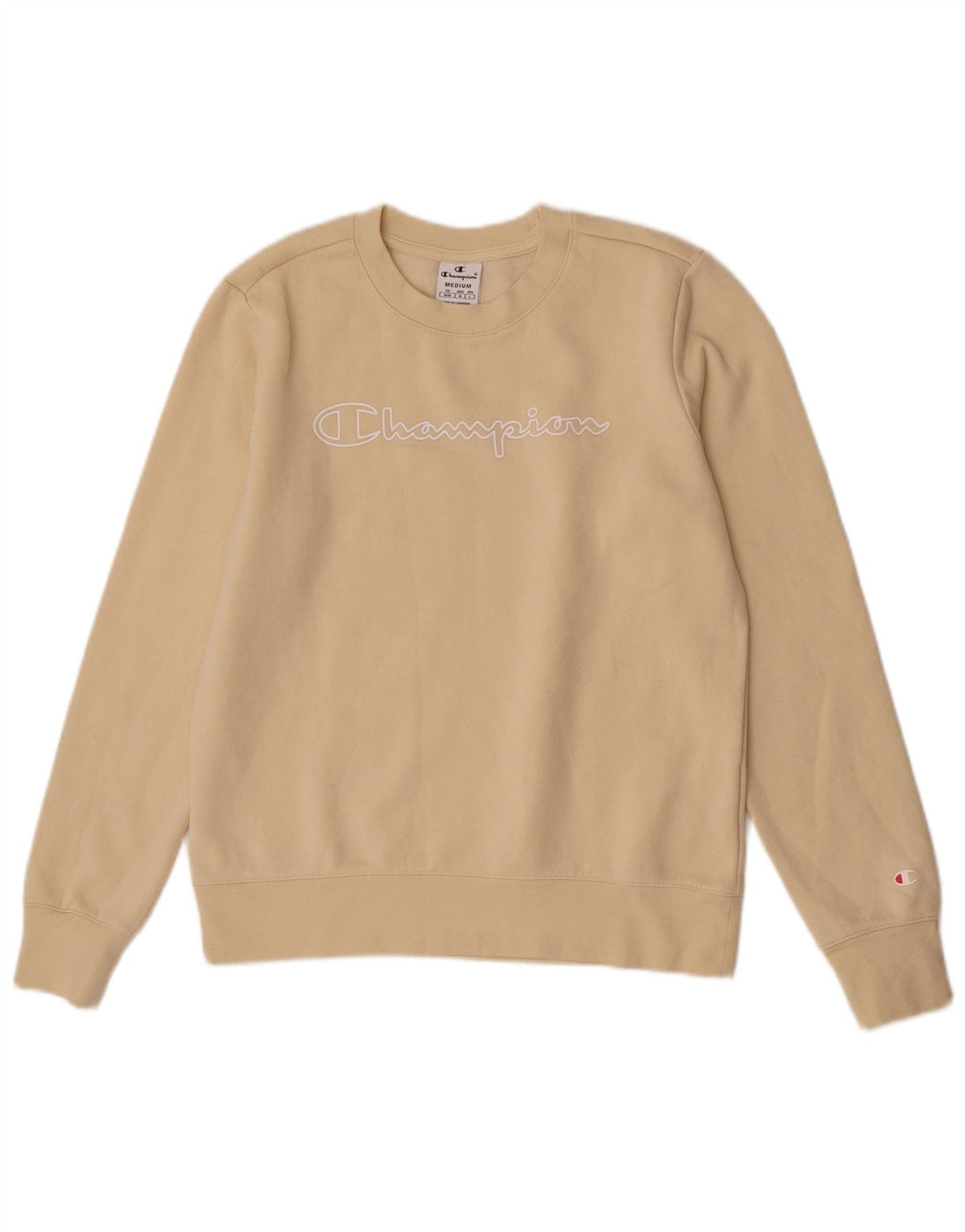 Champion Γυναικείο Γραφικό Φούτερ Jumper UK 12 Μέτριο κίτρινο βαμβακερό