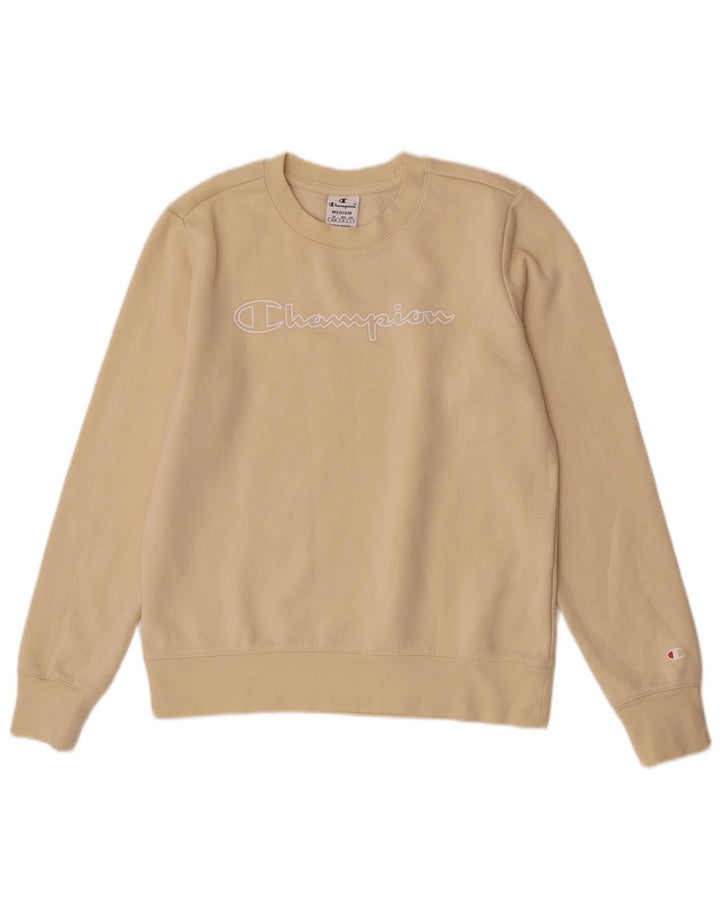 Champion Γυναικείο Γραφικό Φούτερ Jumper UK 12 Μέτριο κίτρινο βαμβακερό