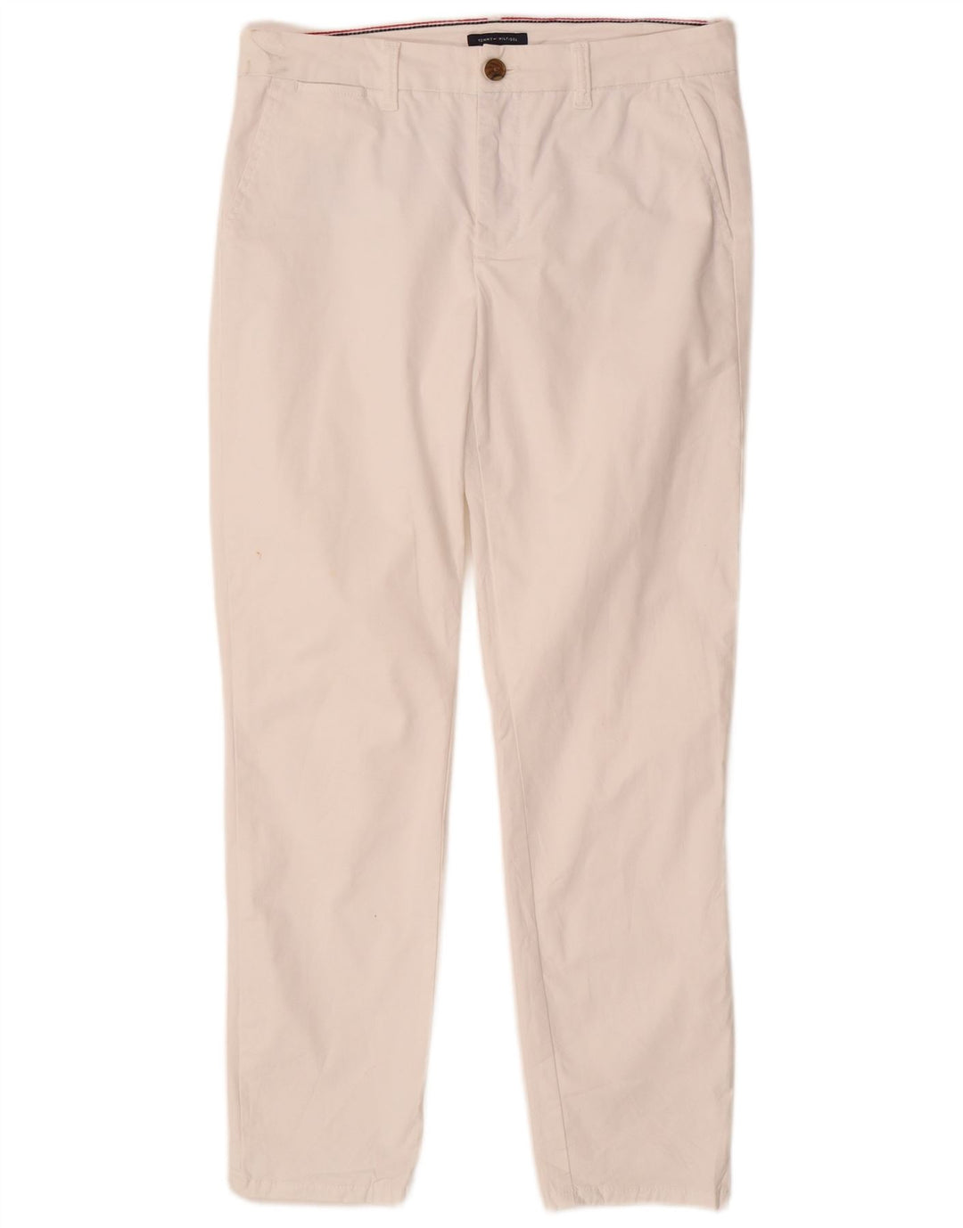 TOMMY HILFIGER Γυναικείο Slim παντελόνι Chino US 8 Medium W30 L29 Λευκό βαμβακερό