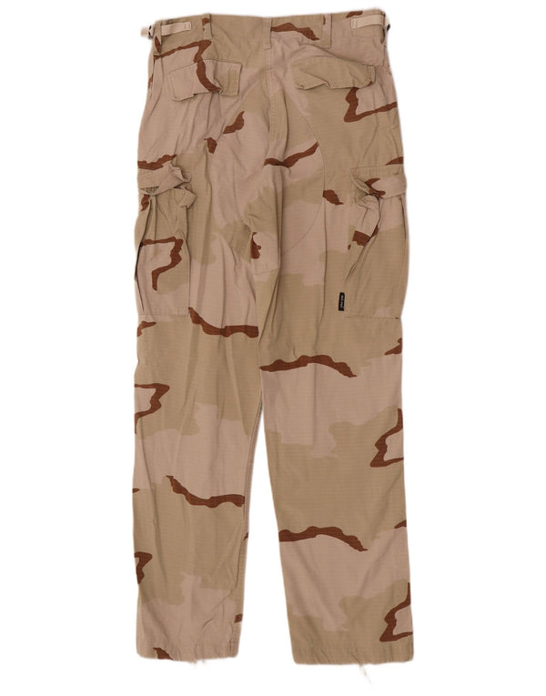 Vintage Ανδρικό ίσιο παντελόνι Cargo Small W30 L30 Beige Camouflage
