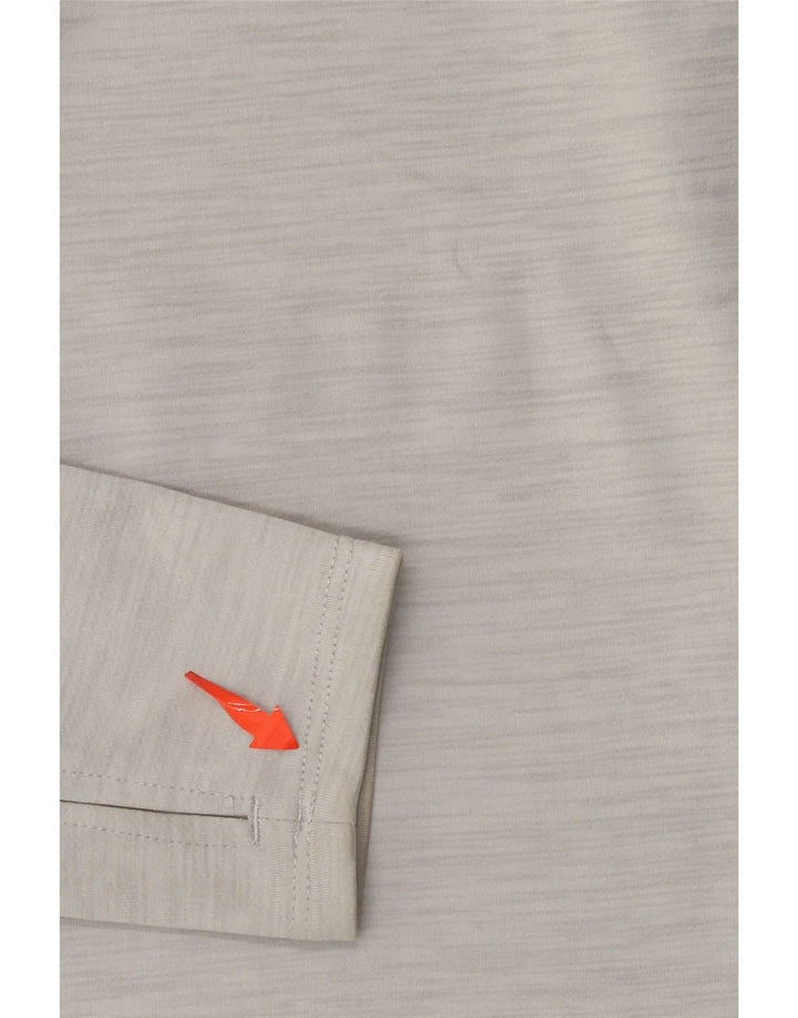 Ανδρική φόρμα πουλόβερ με φερμουάρ Dri Fit NIKE Top Small Grey Flecked