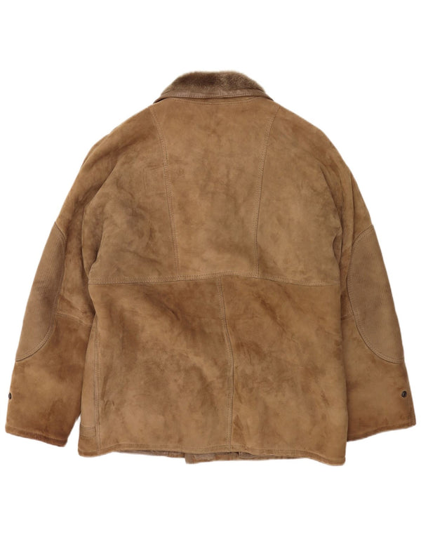 Vintage Ανδρικό Shearling Jacket IT 52 XL Beige
