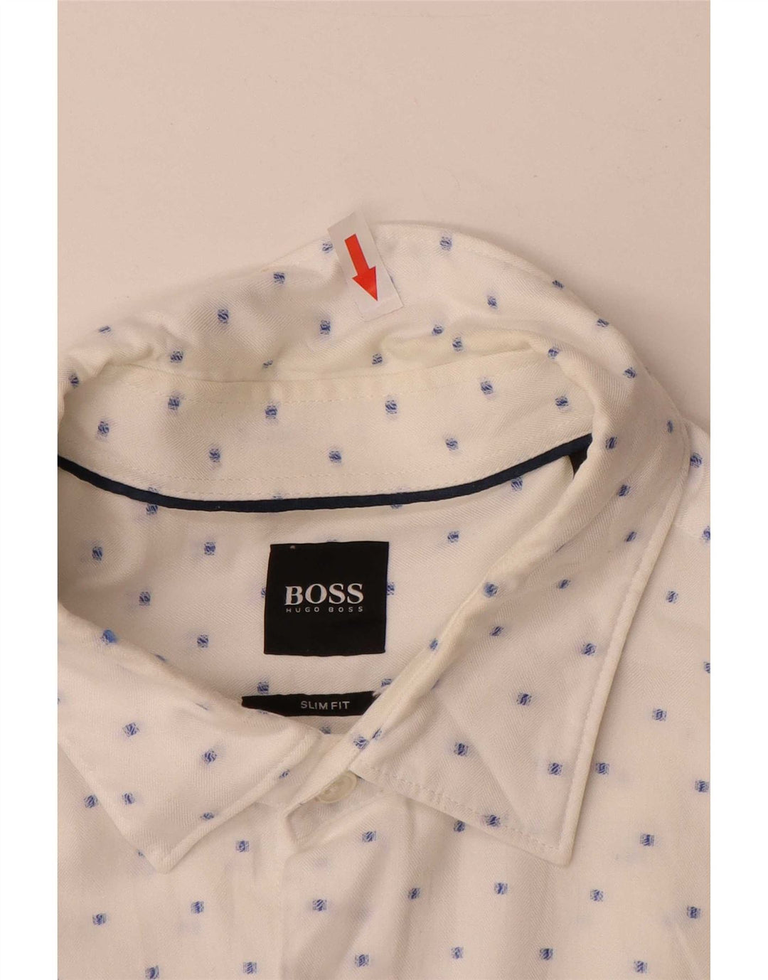 Ανδρικό πουκάμισο Hugo Boss Slim Fit με μεγάλο λευκό βαμβακερό στίγμα