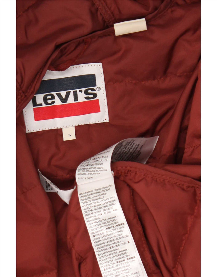 Γυναικείο μπουφάν με κουκούλα Levi's UK 10 Small Red Polyester