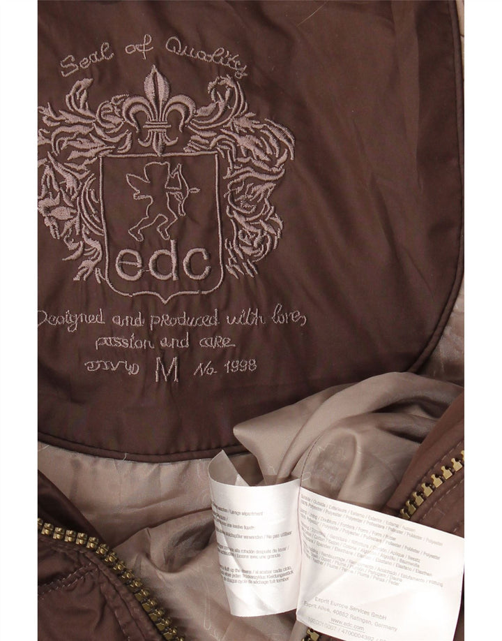 EDC Γυναικείο παλτό με κουκούλα με επένδυση UK 14 Μεσαίο καφέ πολυεστέρας