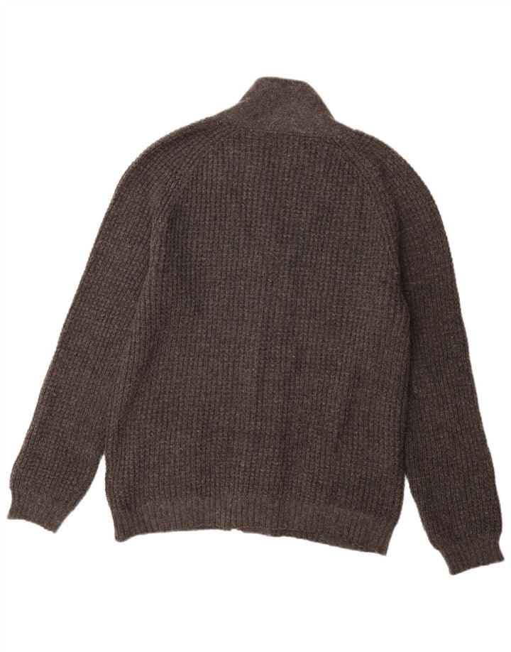 Marks & Spencer Ανδρικό πουλόβερ ζακέτα Autograph Slim Fit Medium Grey Wool