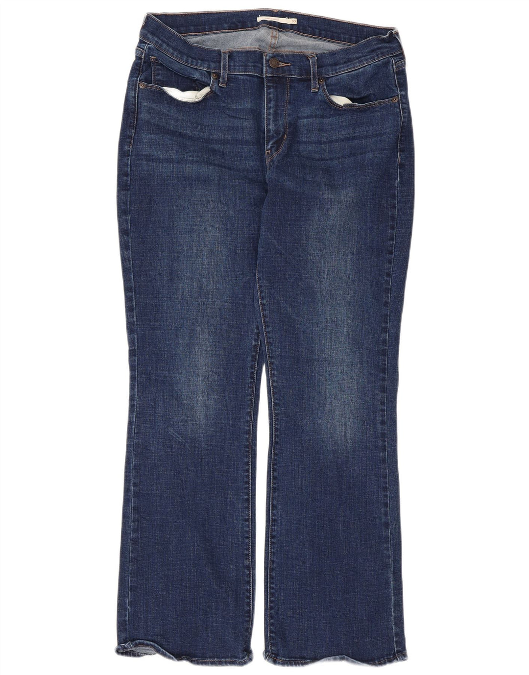 Γυναικείο τζιν μποτάκι με καμπύλες Levi's W33 L30 μπλε βαμβακερό