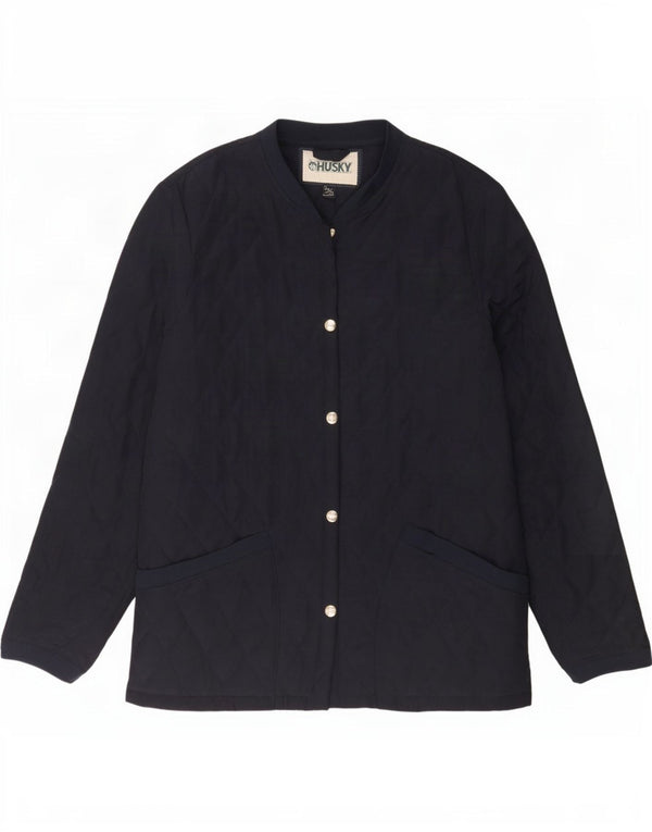 Husky γυναικείο καπιτονέ μπουφάν UK 12 Medium Navy Blue Polyester
