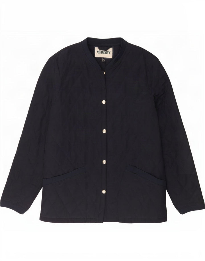 Husky γυναικείο καπιτονέ μπουφάν UK 12 Medium Navy Blue Polyester