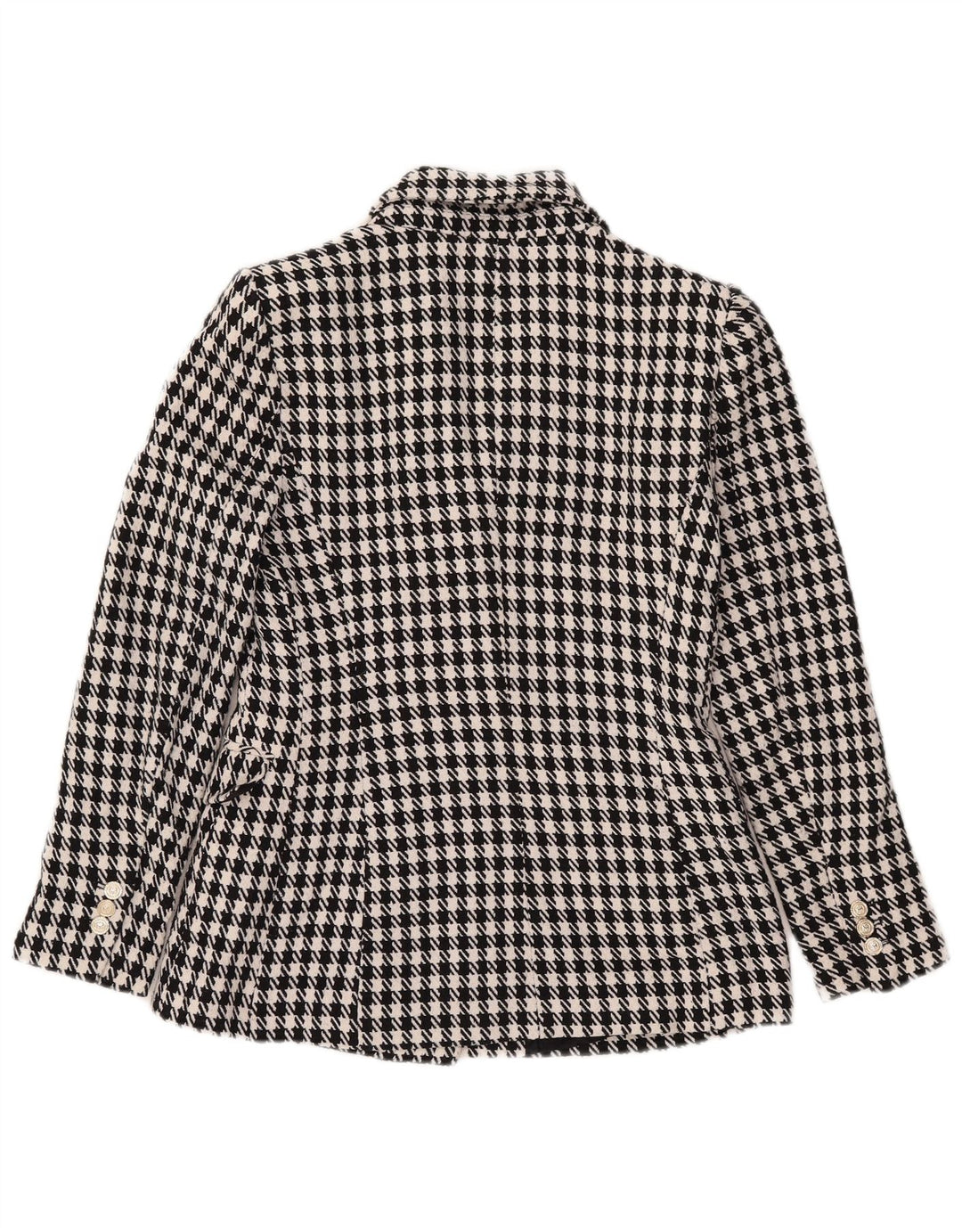 Zara Γυναικείο σακάκι με διπλό στήθος UK 10 Small Black Houndstooth