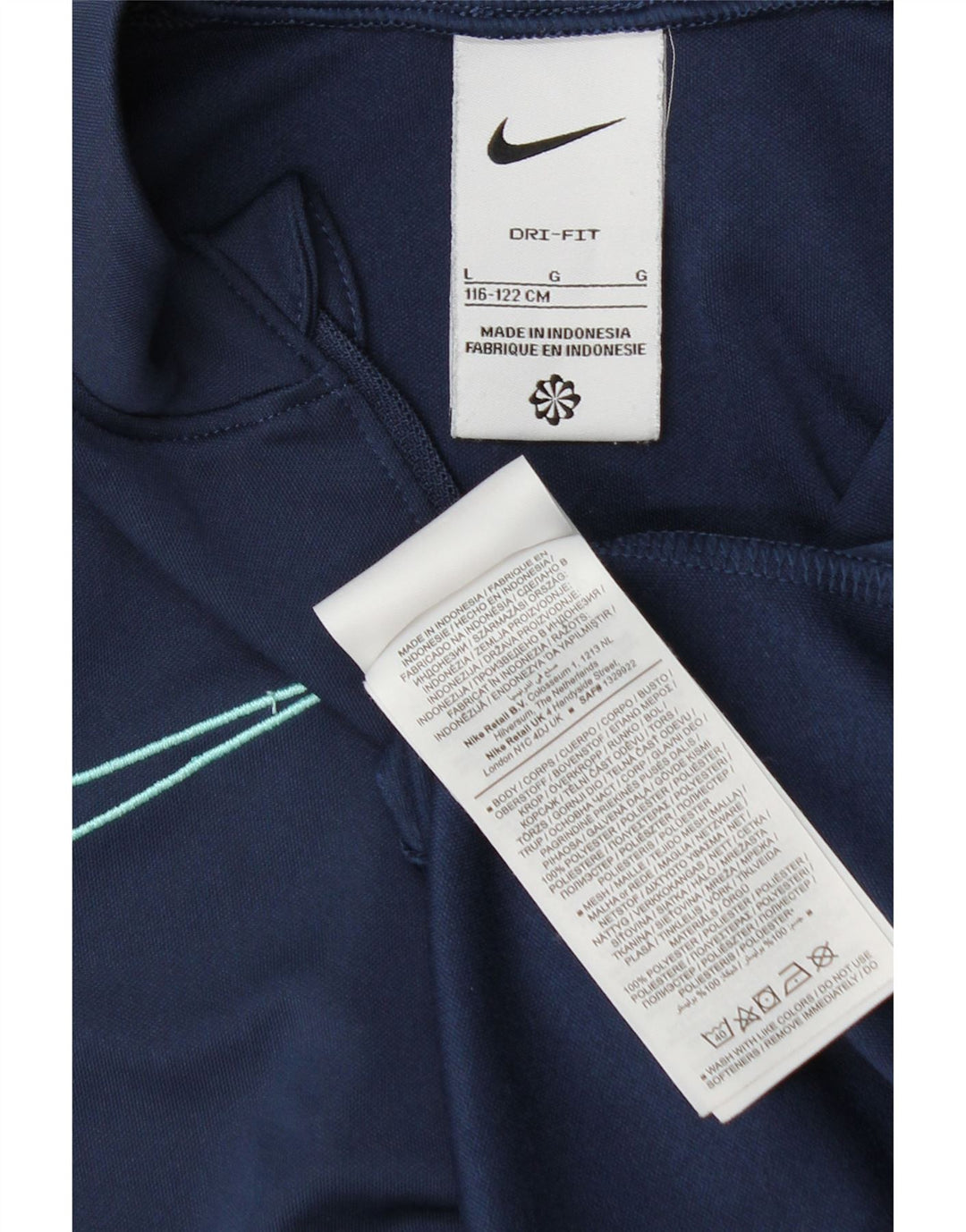 Nike Boys Dri Fit πουλόβερ αθλητική φόρμα 12-13 ετών Large Navy Blue