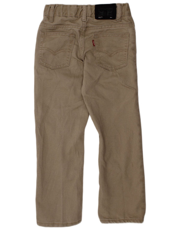 LEVI'S Boys 511 Slim Jeans 5-6 Years W22 L20 Beige Cotton