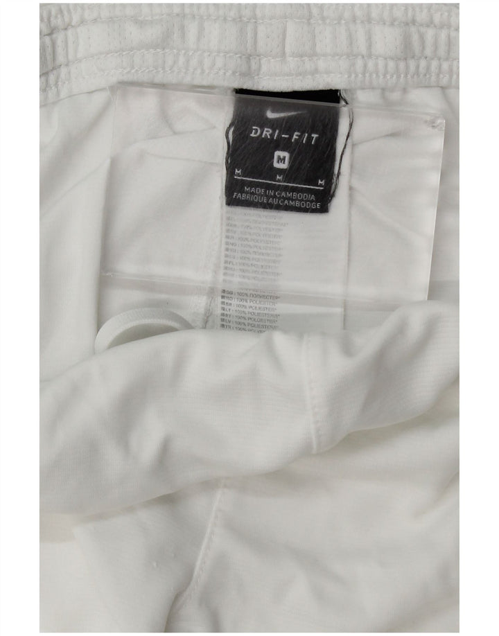 Ανδρικό αθλητικό σορτς Nike Dri Fit από μεσαίο λευκό πολυεστέρα