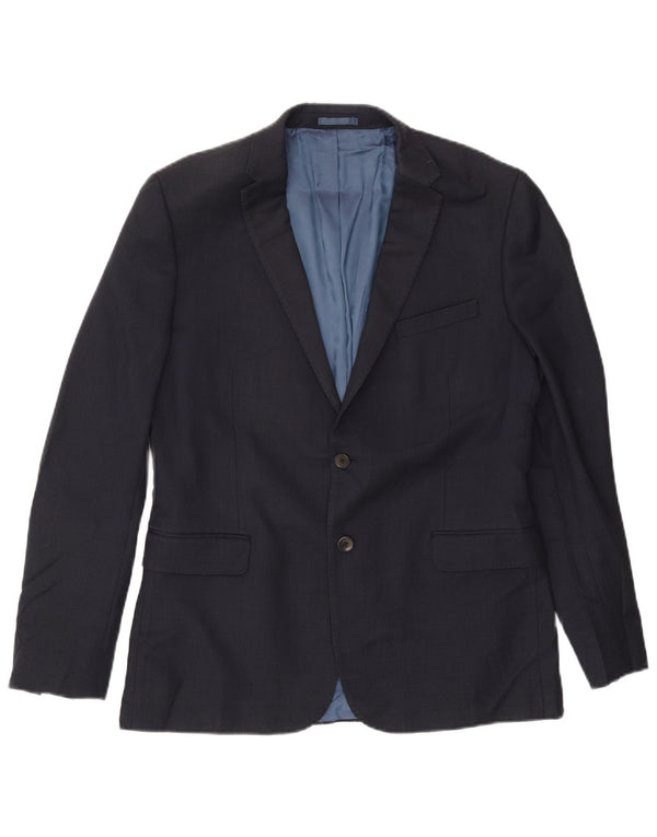John Lewis Ανδρικό μπουφάν μπλέιζερ με 2 κουμπιά UK 42 XL Navy Blue Wool