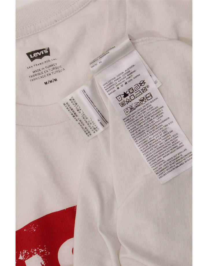 Ανδρικό γραφικό T-Shirt Levi's Top Μεσαίο λευκό βαμβακερό