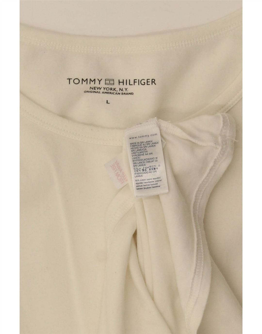 Ανδρικό T-Shirt Tommy Hilfiger Top μεγάλο λευκό βαμβακερό