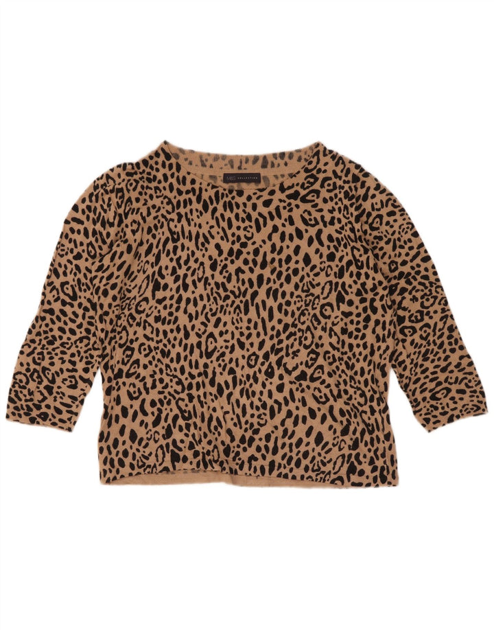 Marks & Spencer Γυναικείο πουλόβερ Crop Crew Neck Jumper UK 12 Medium Brown