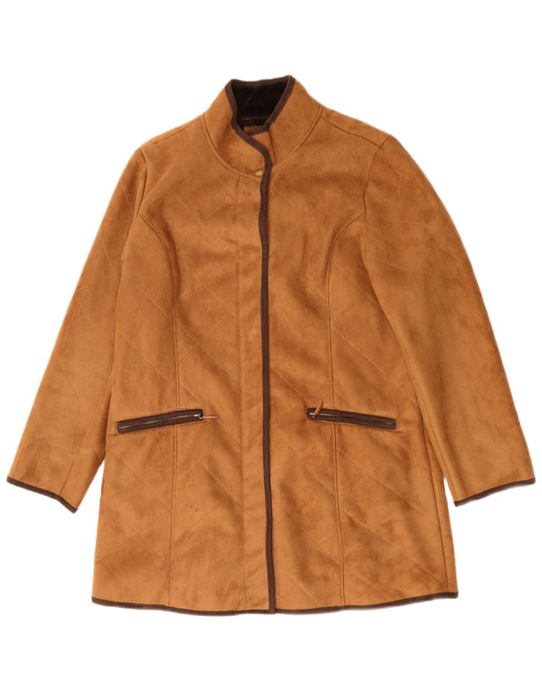 Orvis Γυναικείο παλτό Sherpa Windbreaker UK 16 Large Brown Faux Leather