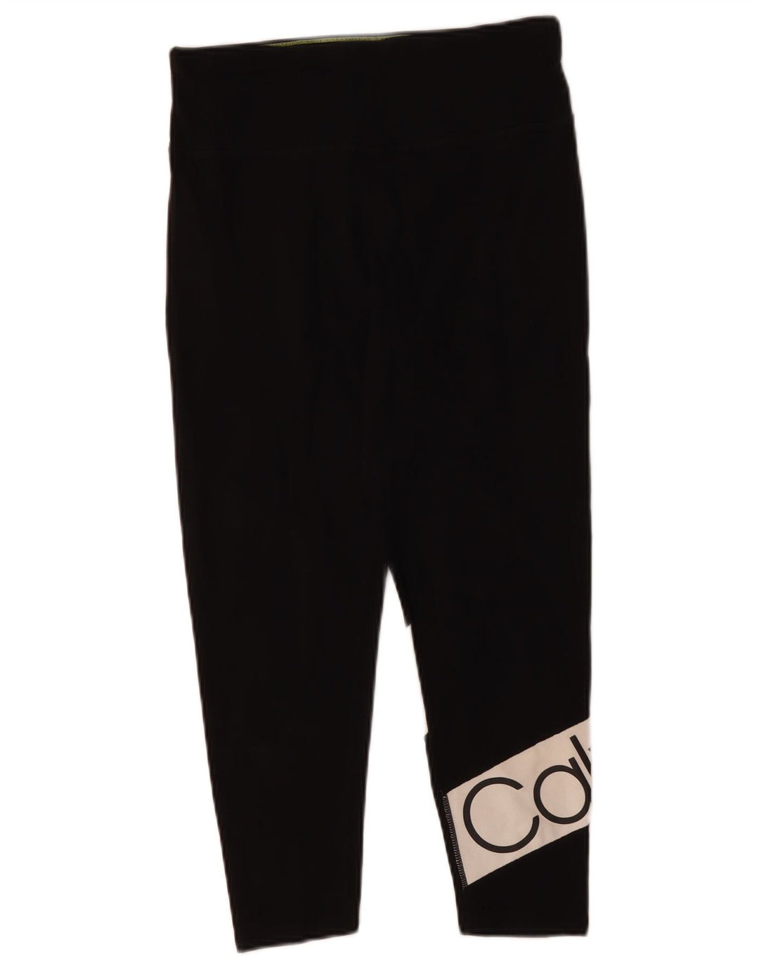 CALVIN KLEIN Γυναικεία γραφικά κολάν Capri UK 14 Large Black Colourblock