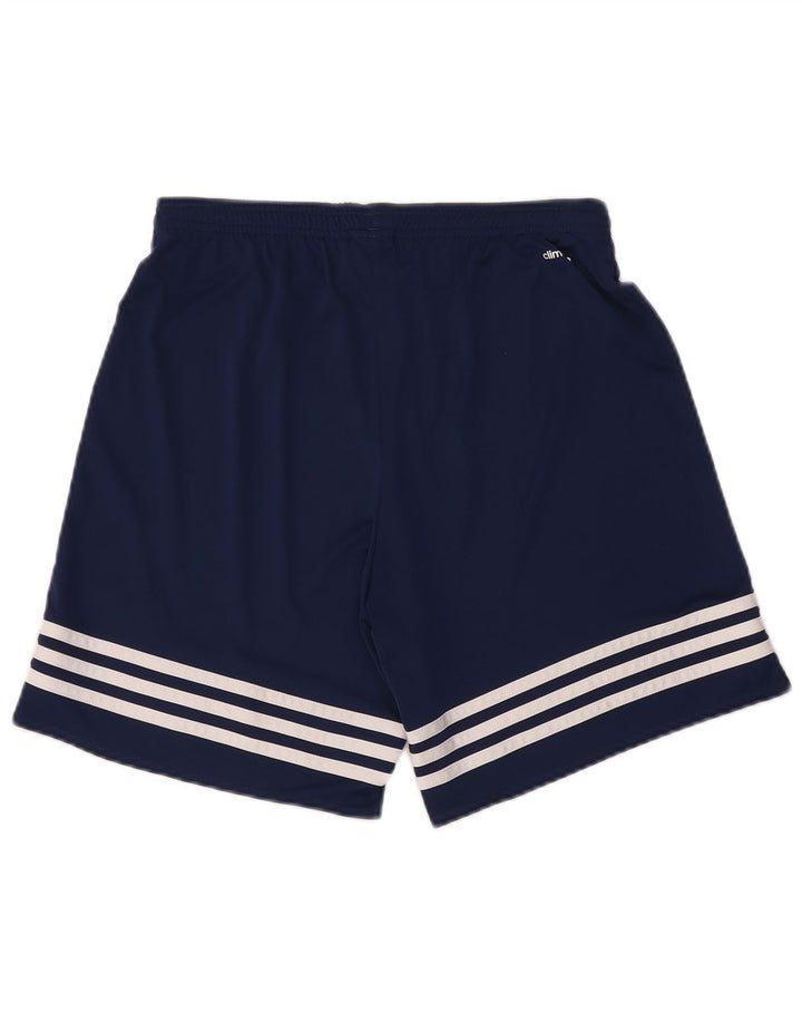 Ανδρικό αθλητικό σορτς Adidas Climalite από μεσαίο μπλε ναυτικό πολυεστέρα