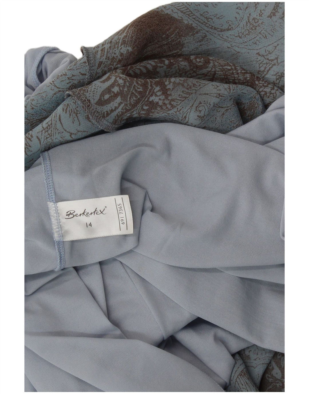 Γυναικεία φούστα BERKERTEX A-Line UK 14 Medium W28 Blue Paisley Viscose