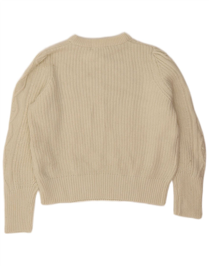 Marks & Spencer Γυναικείο πουλόβερ με λαιμόκαυστο UK 16 Large Beige Polyester