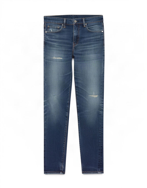 Levi's Mens 508 Distressed Slim Jeans W29 L32 Blue Cotton