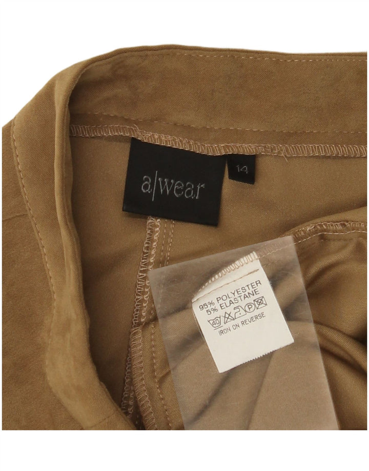 A WEAR Womens Bootcut Casual Παντελόνι UK 14 Medium W30 L32 Beige Polyester