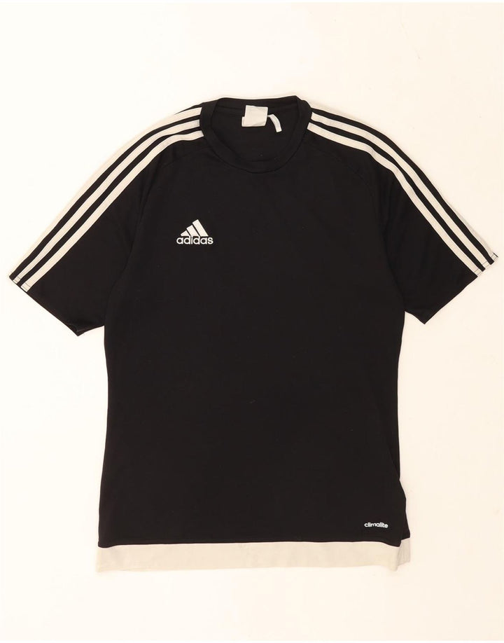 Ανδρικό T-Shirt Climalite ADIDAS Top Small Black Colourblock Polyester