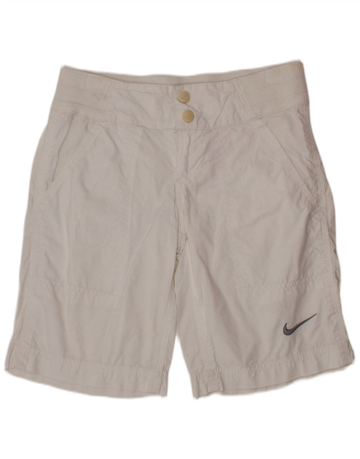 Σορτς Chino NIKE για αγόρια 8-9 ετών Small W26 λευκό βαμβακερό