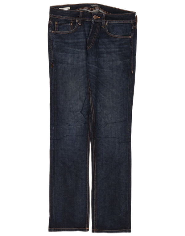 Jack & Jones Ανδρικό τζιν Clark Regular Fit ίσιο W30 L32 Navy Blue Cotton
