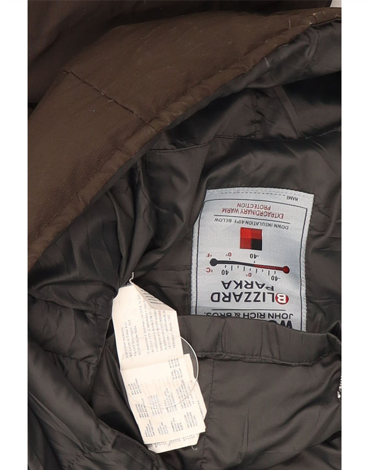 Woolrich Γυναικείο παλτό με κουκούλα με επένδυση UK 12 μεσαίο χακί βαμβάκι