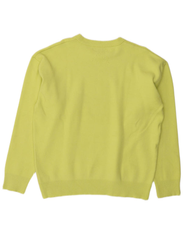 Zara Mens Boat Neck Jumper Sweater Large Green Viscose