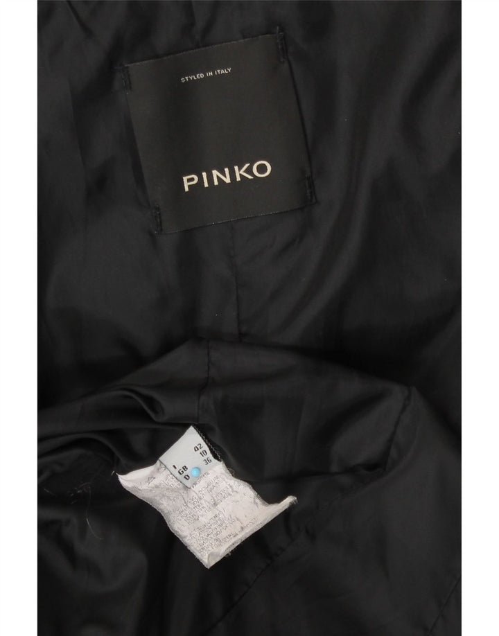 Γυναικείο μπουφάν με κουκούλα Pinko UK 10 Small Black Polyester
