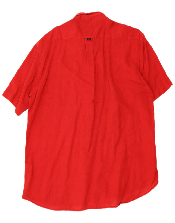 Ανδρικό κοντομάνικο πουκάμισο Kappa 2XL κόκκινο βαμβακερό